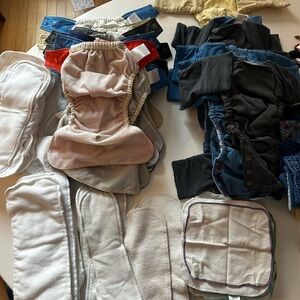 Full Set of Cloth Diapers (cover, inserts, boosters, wipes) - $600 value!!